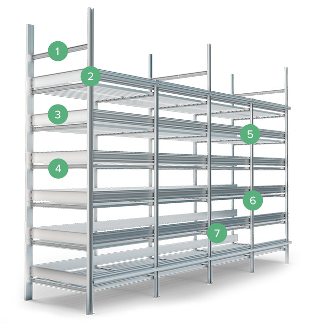 Shelving for mushroom growing детализация узлов - GreenAl Mushroom